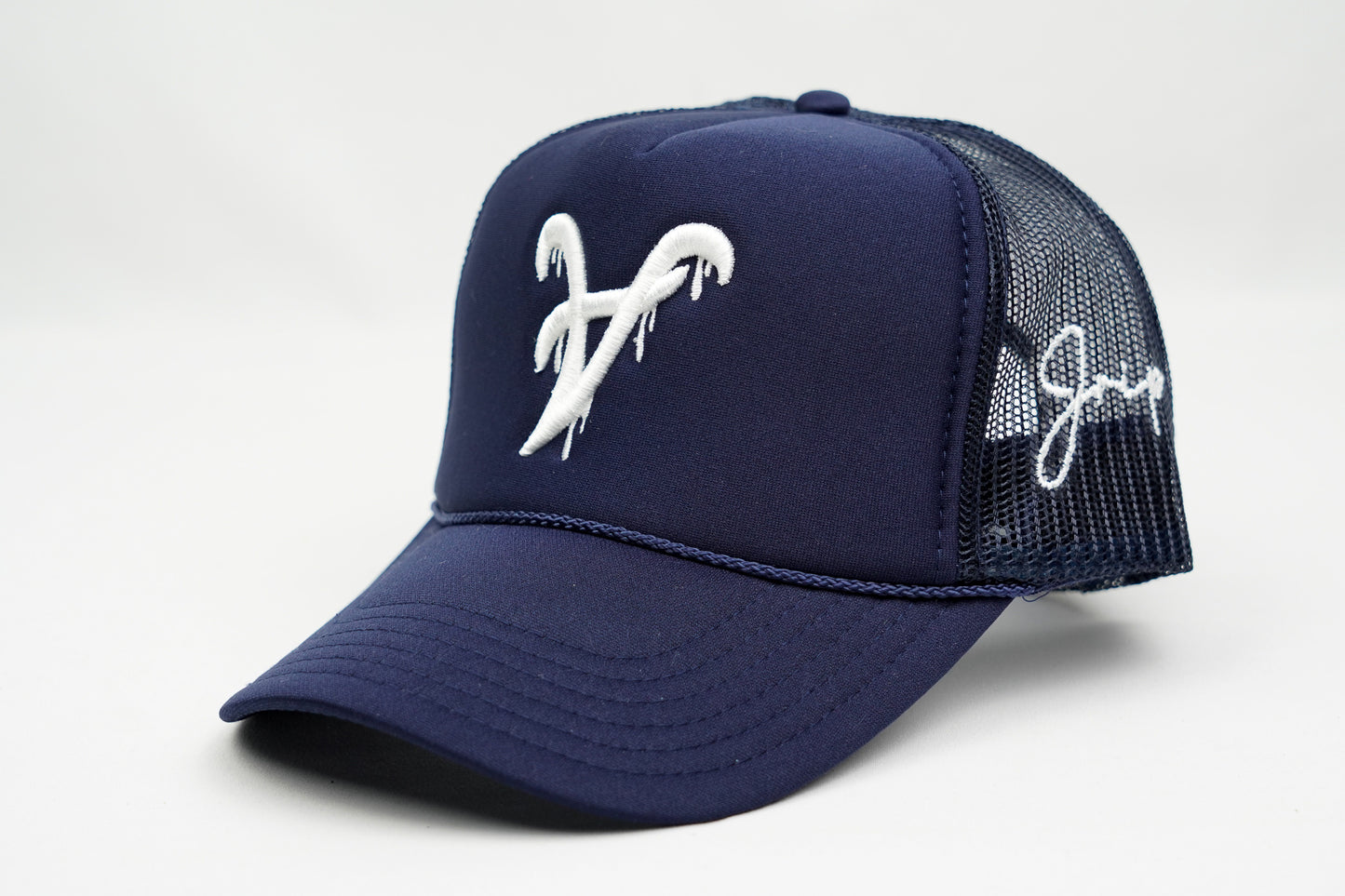 ATL Dripping Trucker Hat (NAVY/WHITE)