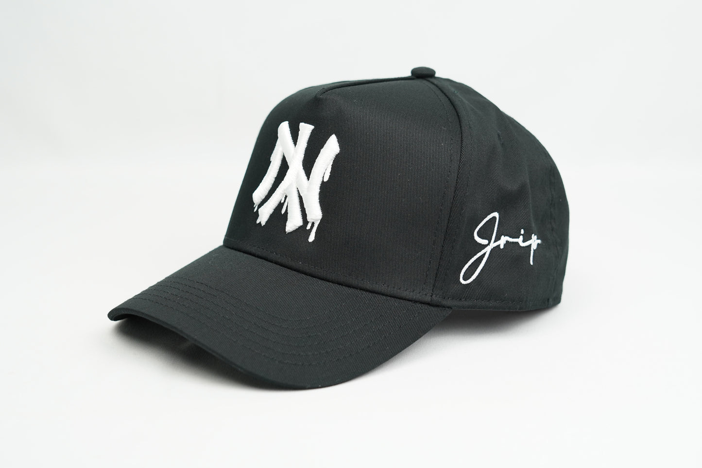 NY Dripping Snapback Hat (BLACK)