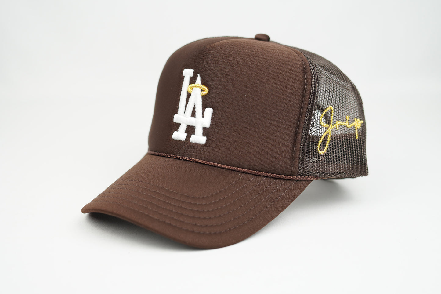 LA Halo Trucker Hat (BROWN)