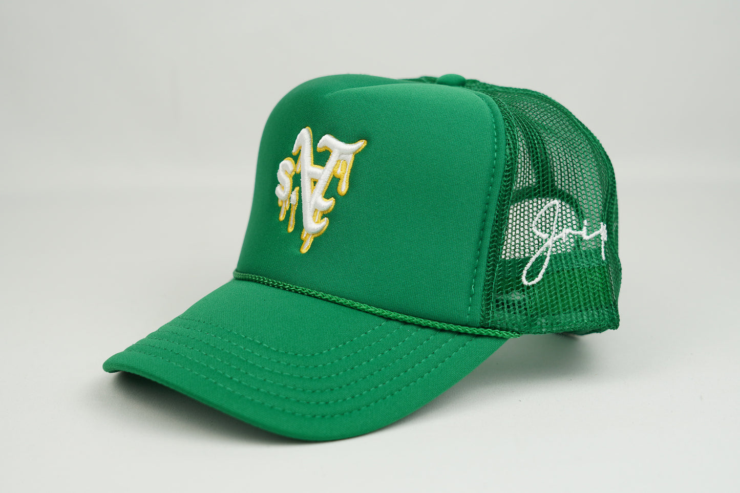 A Dripping Trucker Hat (GREEN)