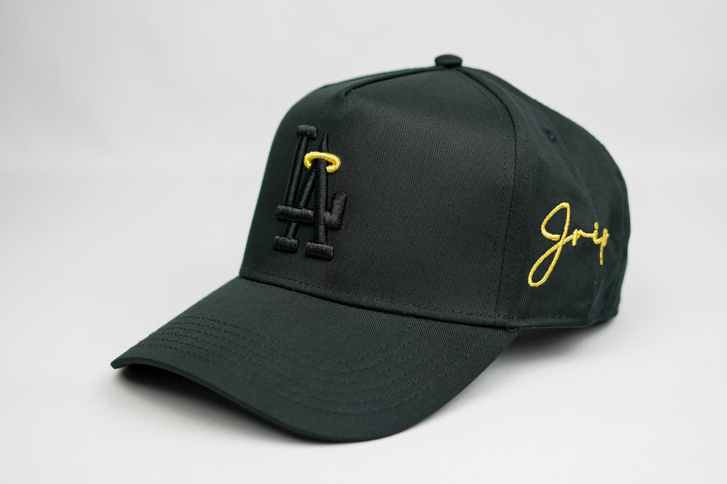 LA Halo Snapback Hat (BLACK/BLACK)