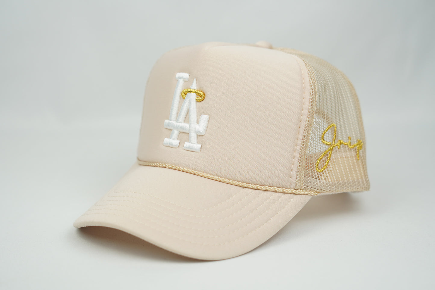 LA Halo Trucker Hat (TAN)