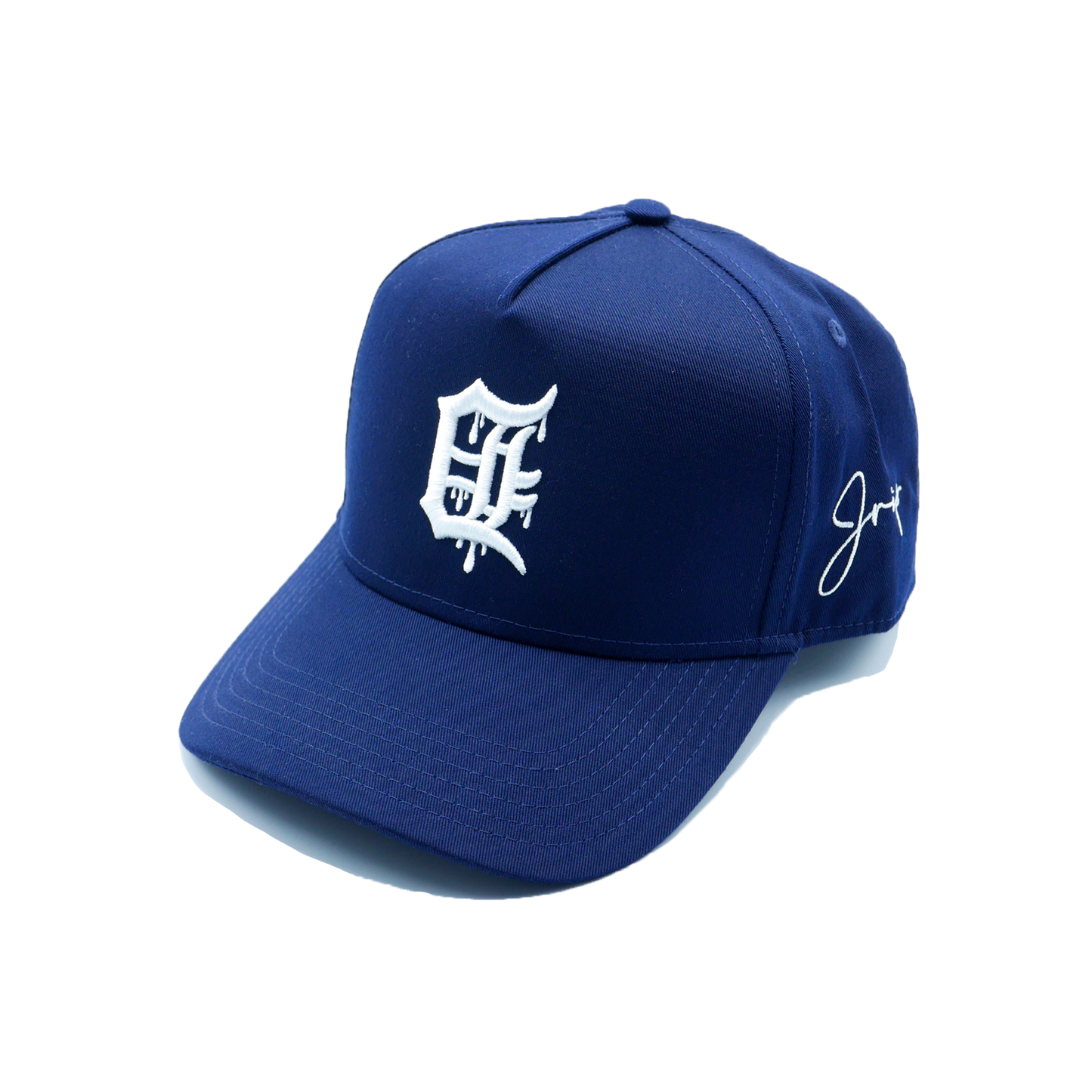 Detroit Dripping Snapback Hat (NAVY)