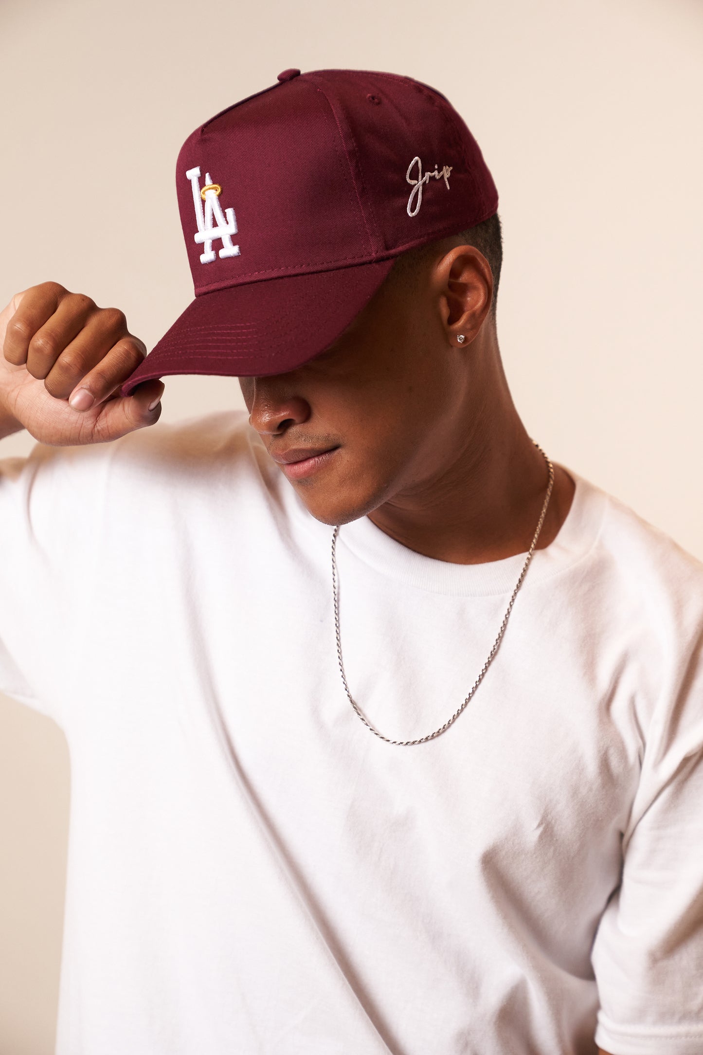 LA Halo Snapback Hat (MAROON)