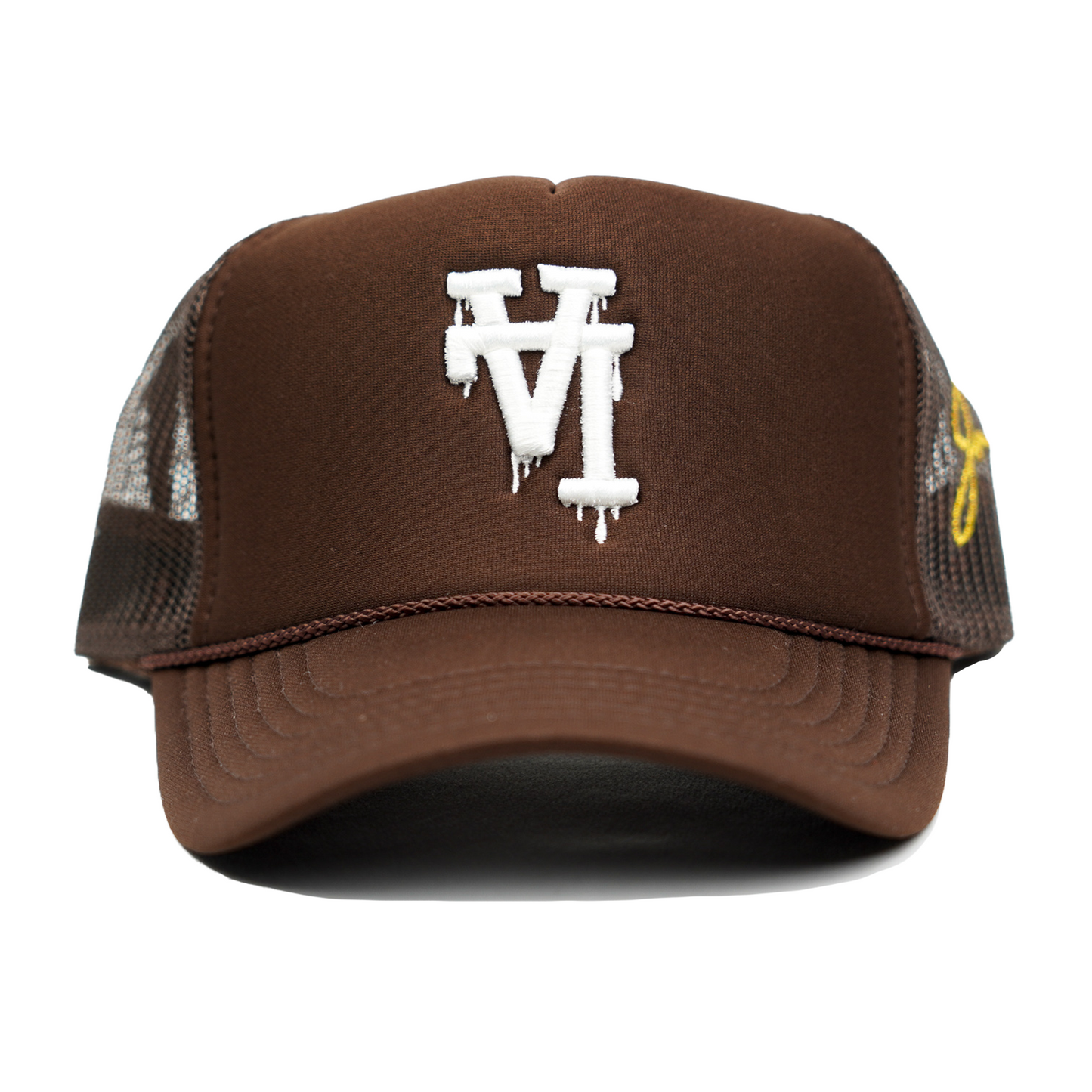 LA Dripping Trucker Hat (BROWN)