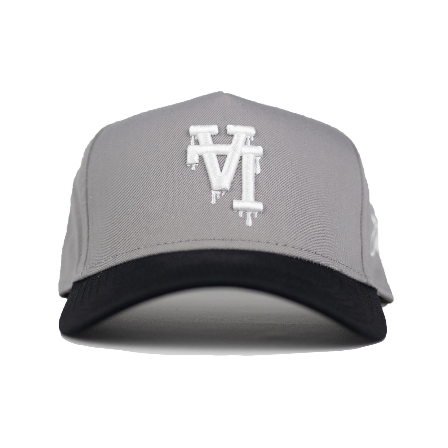 LA Dripping Snapback Hat (GREY/BLACK)
