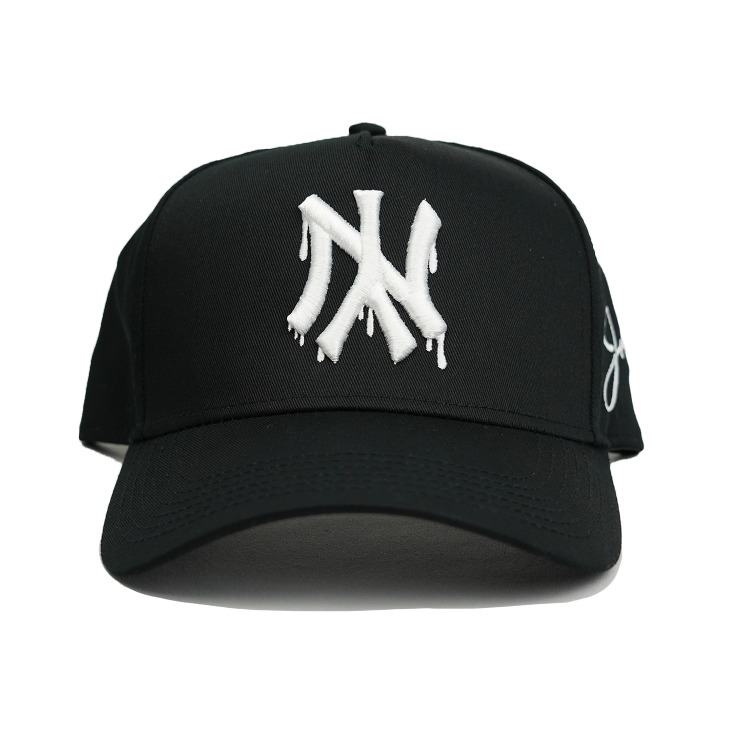 NY Dripping Snapback Hat (BLACK)