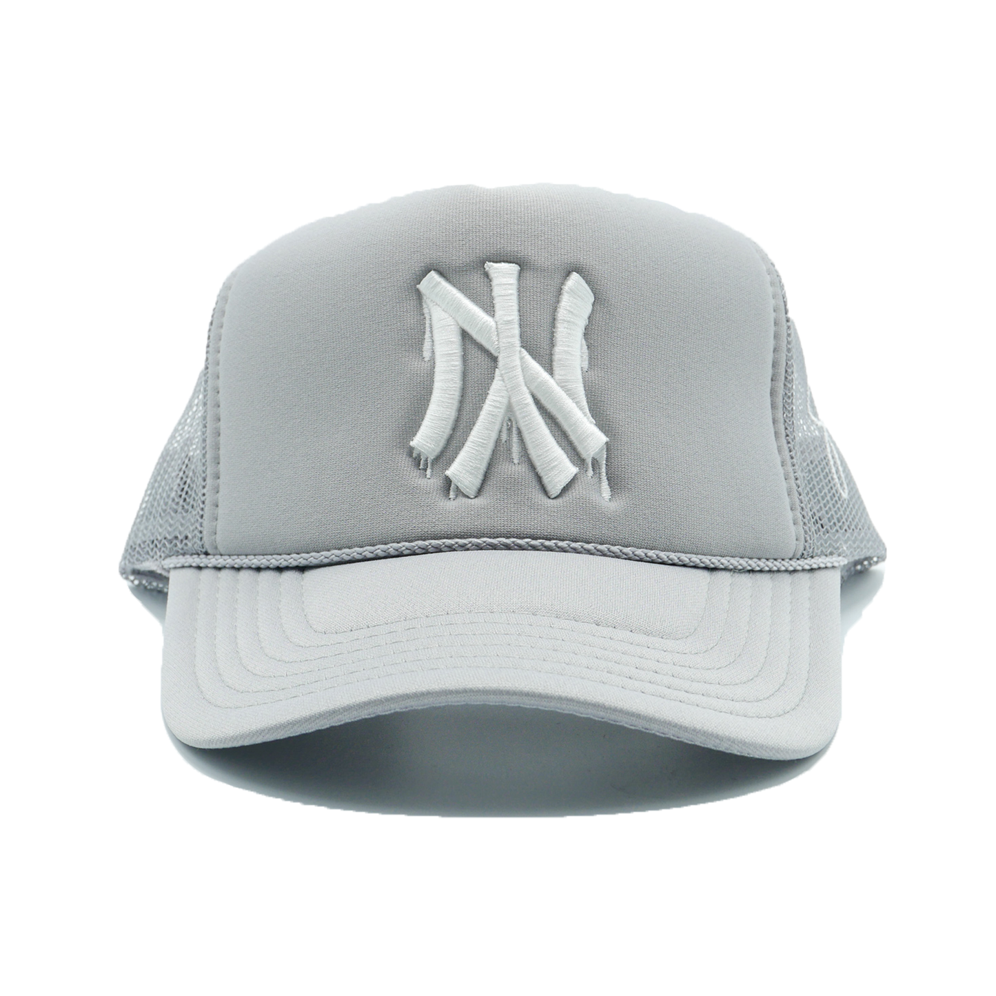 NY Dripping Trucker Hat (GREY)