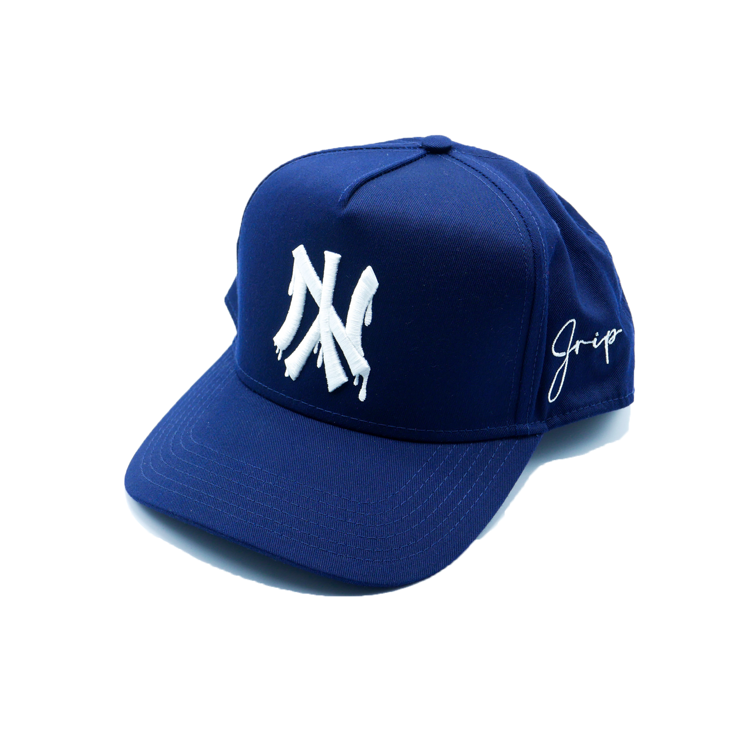 NY Dripping Snapback Hat (NAVY)
