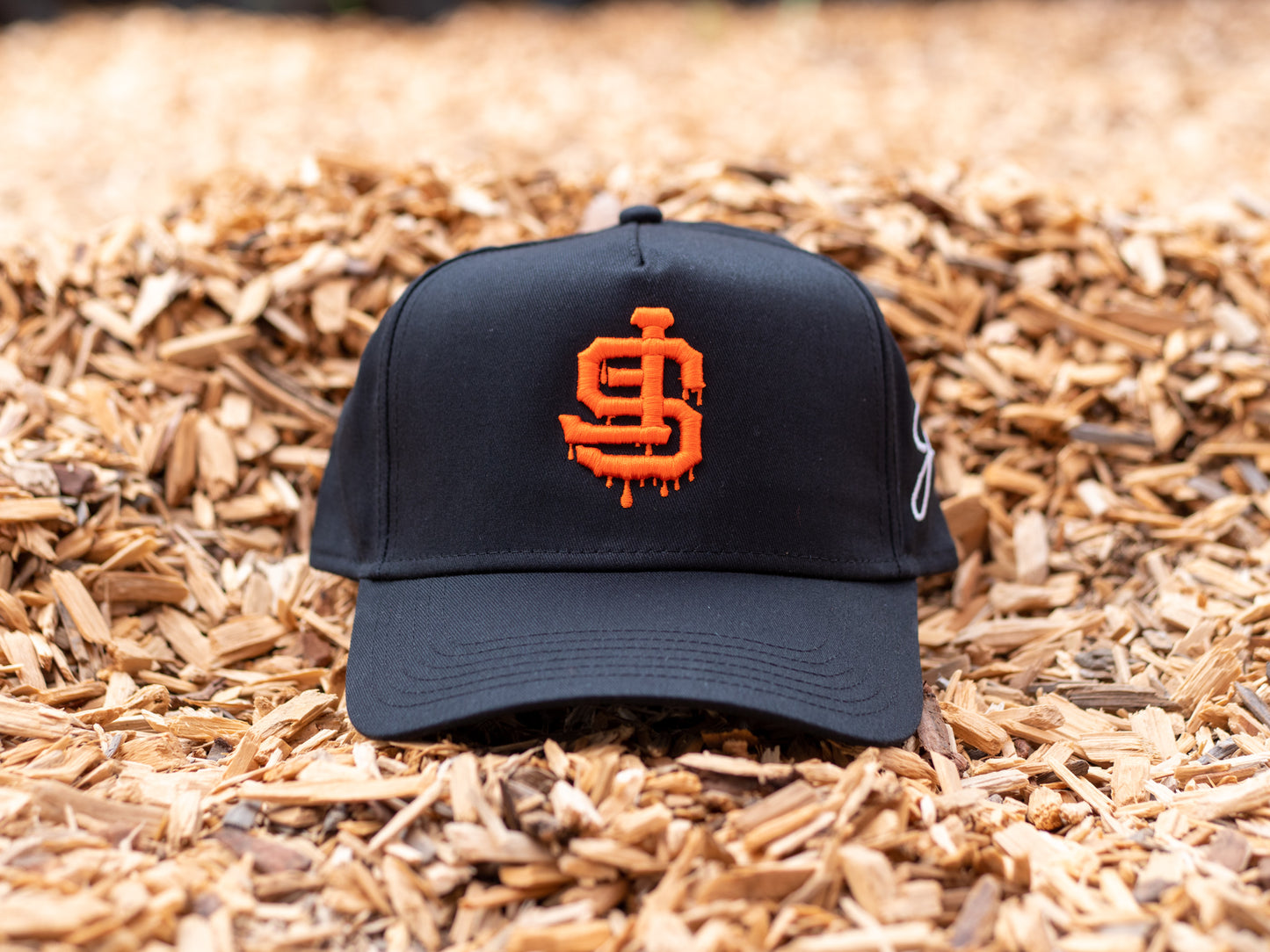 SF Dripping Snapback Hat (BLACK)