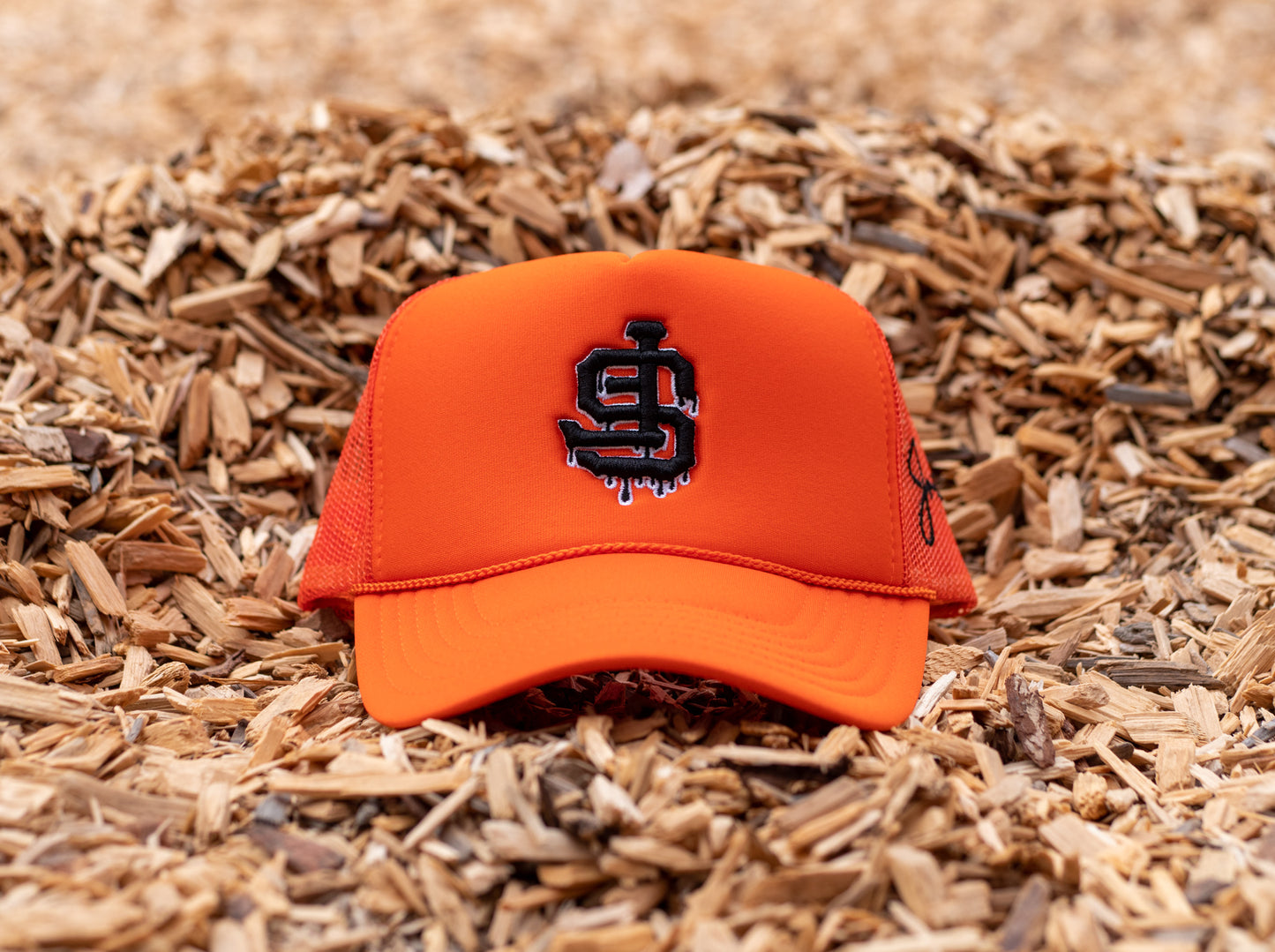 SF Dripping Trucker Hat (ORANGE)