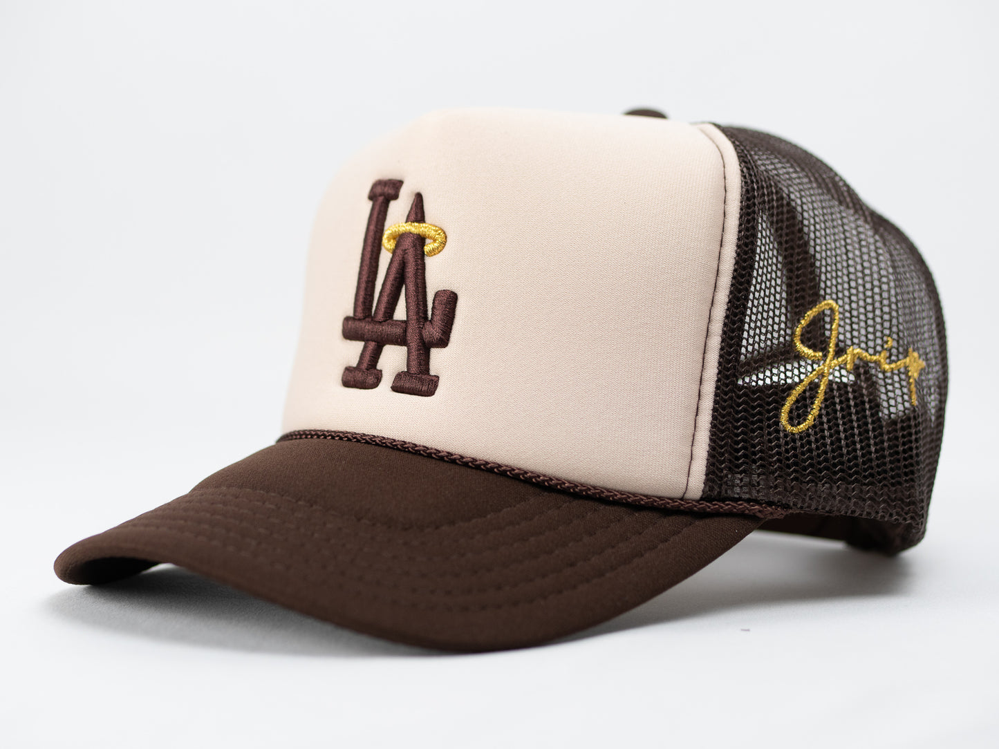 LA Halo Trucker Hat (TWO-TONE BROWN/TAN)