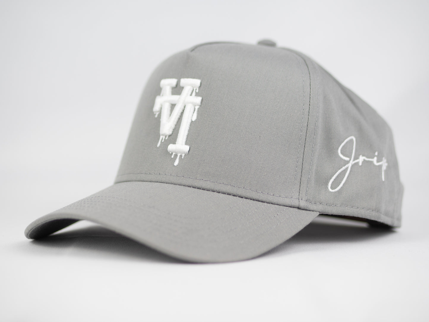 LA Dripping Snapback Hat (GREY)