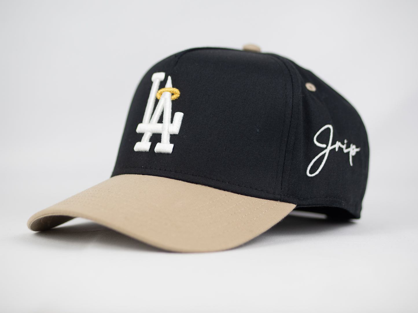 LA Halo Snapback Hat (BLACK/KHAKI)
