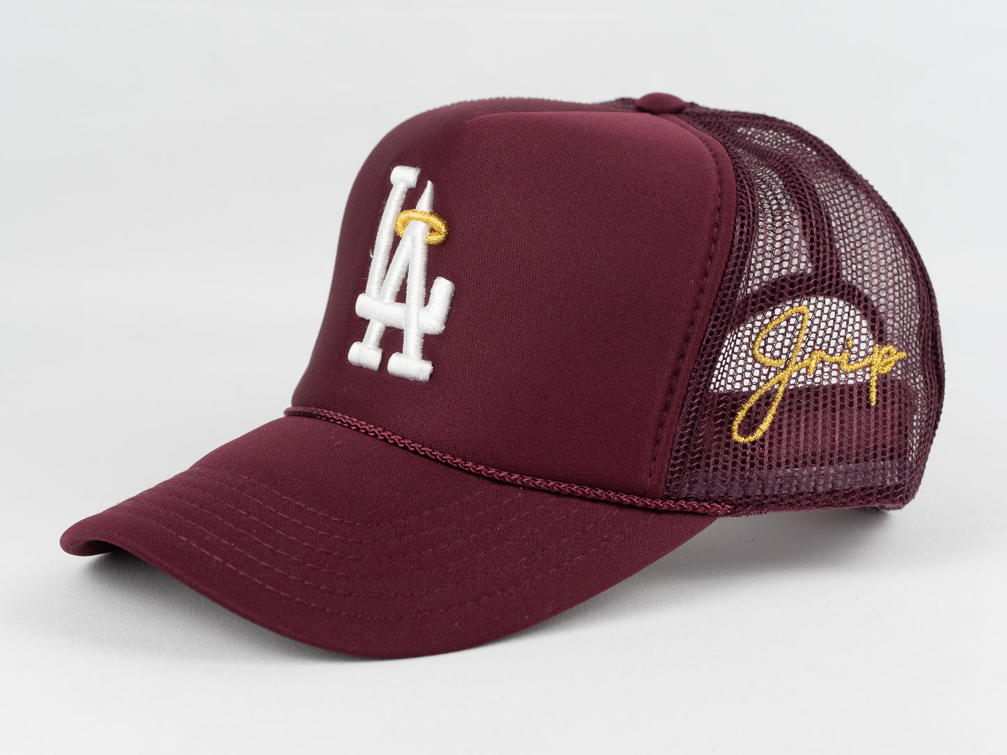 LA Halo Trucker Hat (MAROON)
