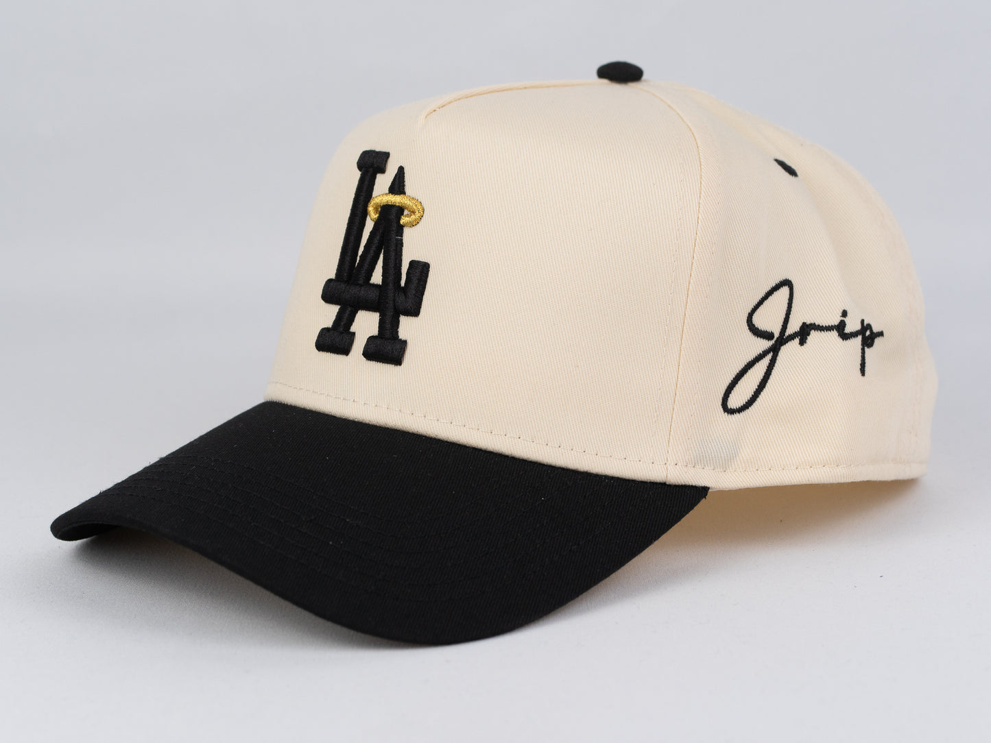 LA Halo Snapback Hat (CREAM/BLACK)