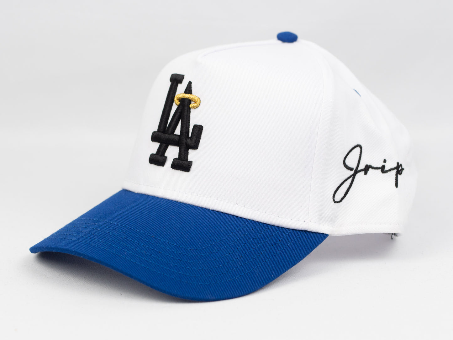 LA Halo Two-Tone Snapback Hat (WHITE/ROYAL BLUE)