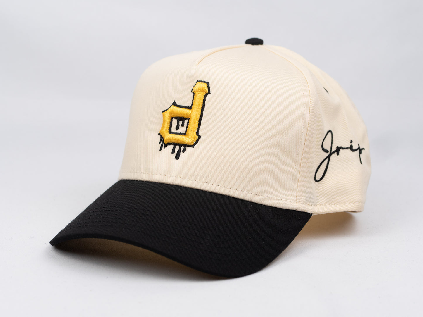 P Dripping Snapback Hat (CREAM/BLACK)
