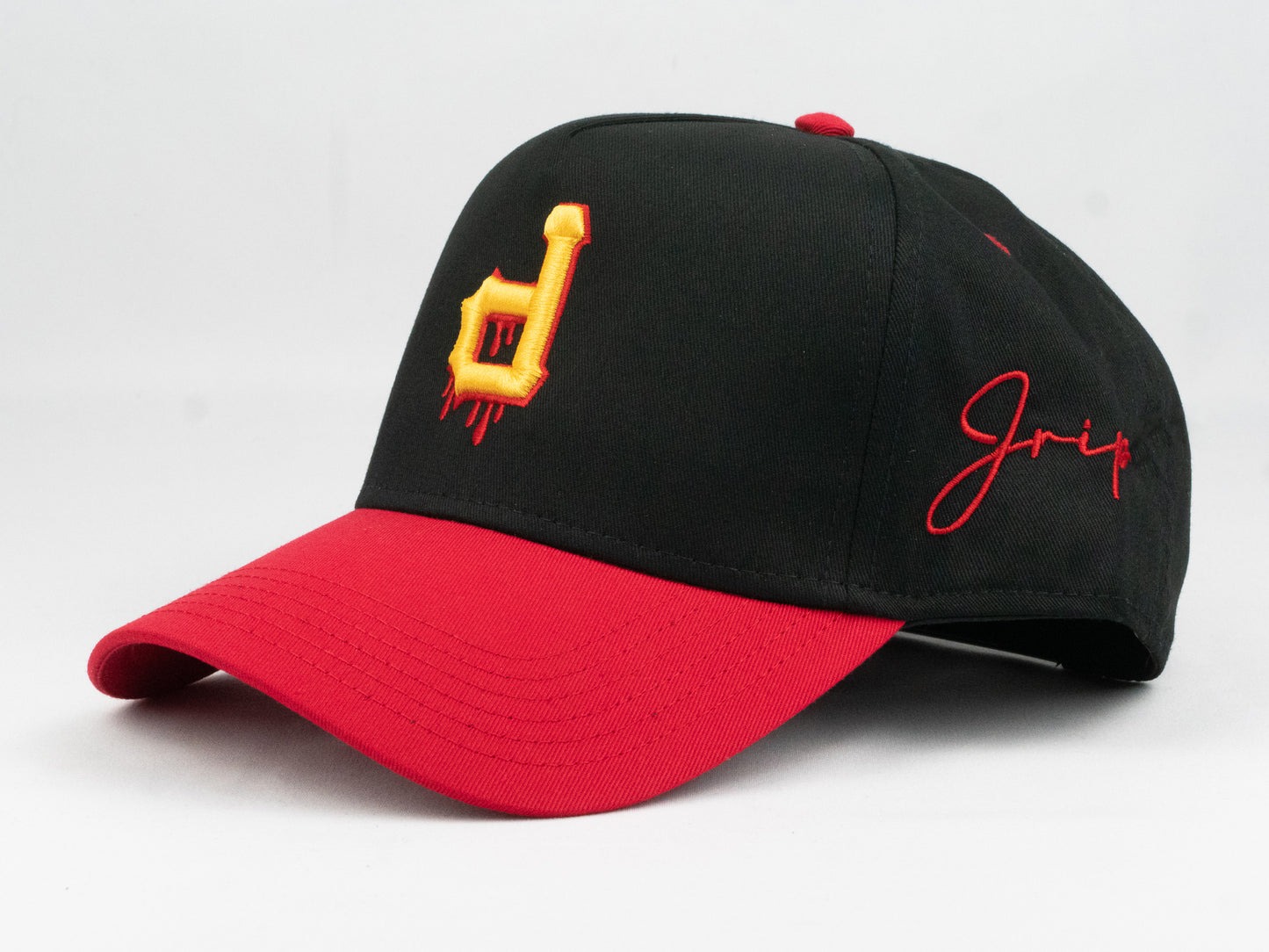 P Dripping Snapback Hat (BLACK/RED)
