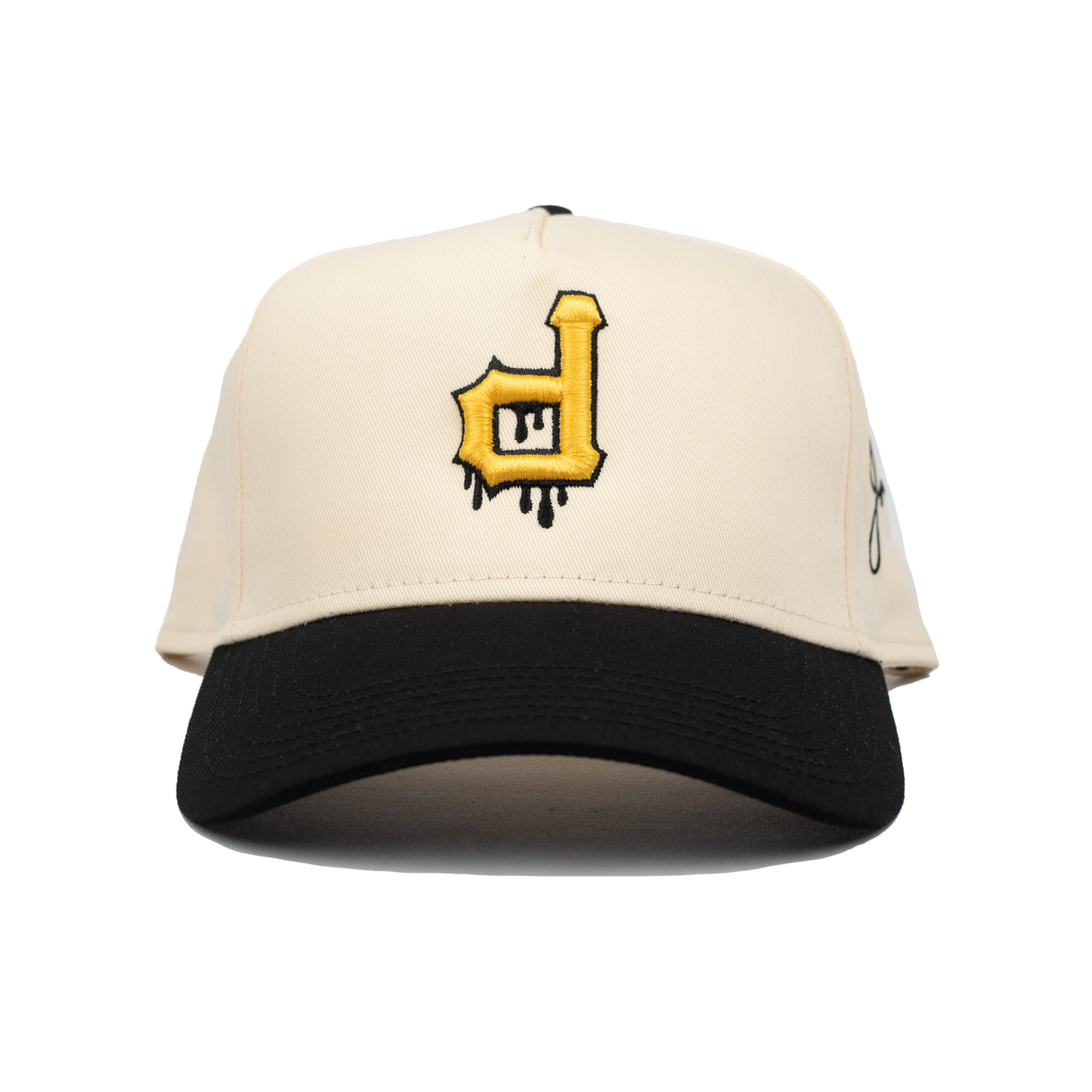 P Dripping Snapback Hat (CREAM/BLACK)