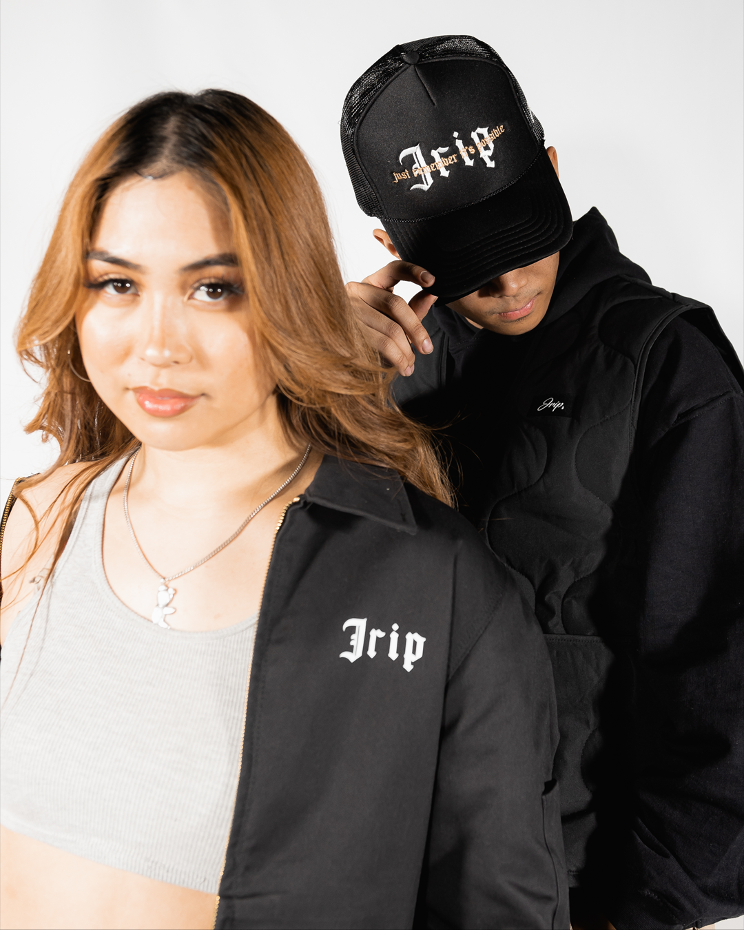 Jrip DWIW Slogan Trucker Hat (BLACK)