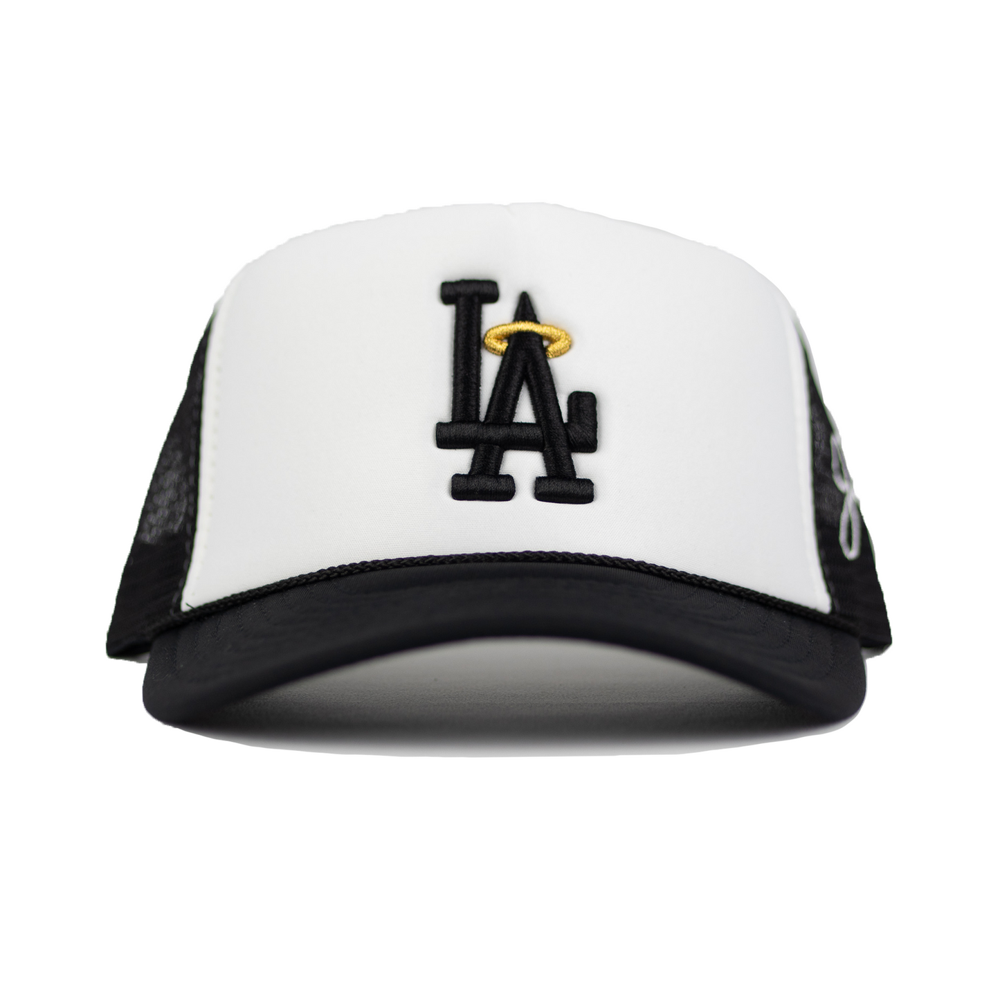 LA Halo Trucker Hat (TWO-TONE WHITE/BLACK)