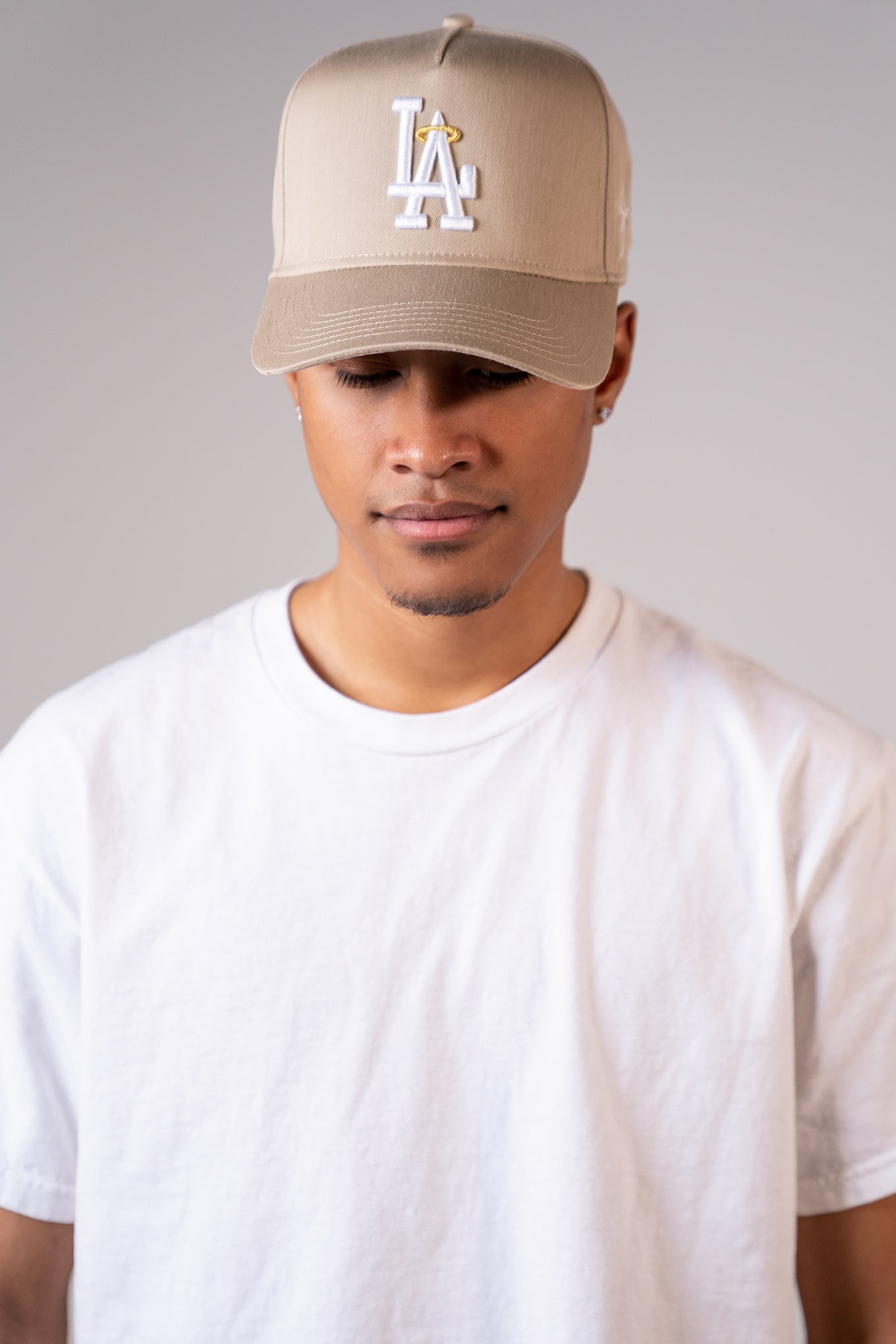 LA Halo Snapback Hat (KHAKI)