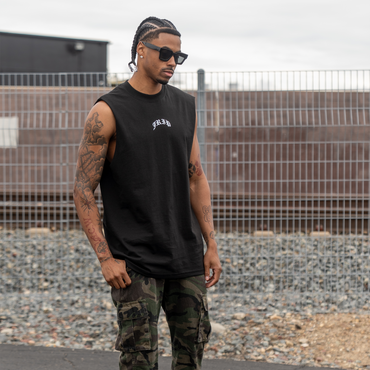 Circle Logo Muscle Tee (BLACK)