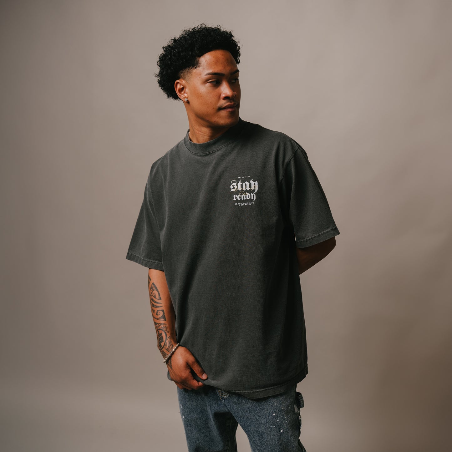 Stay Ready Tee (VINTAGE BLACK)