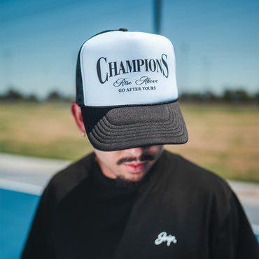 Champions Trucker Hat (BLACK/WHITE)