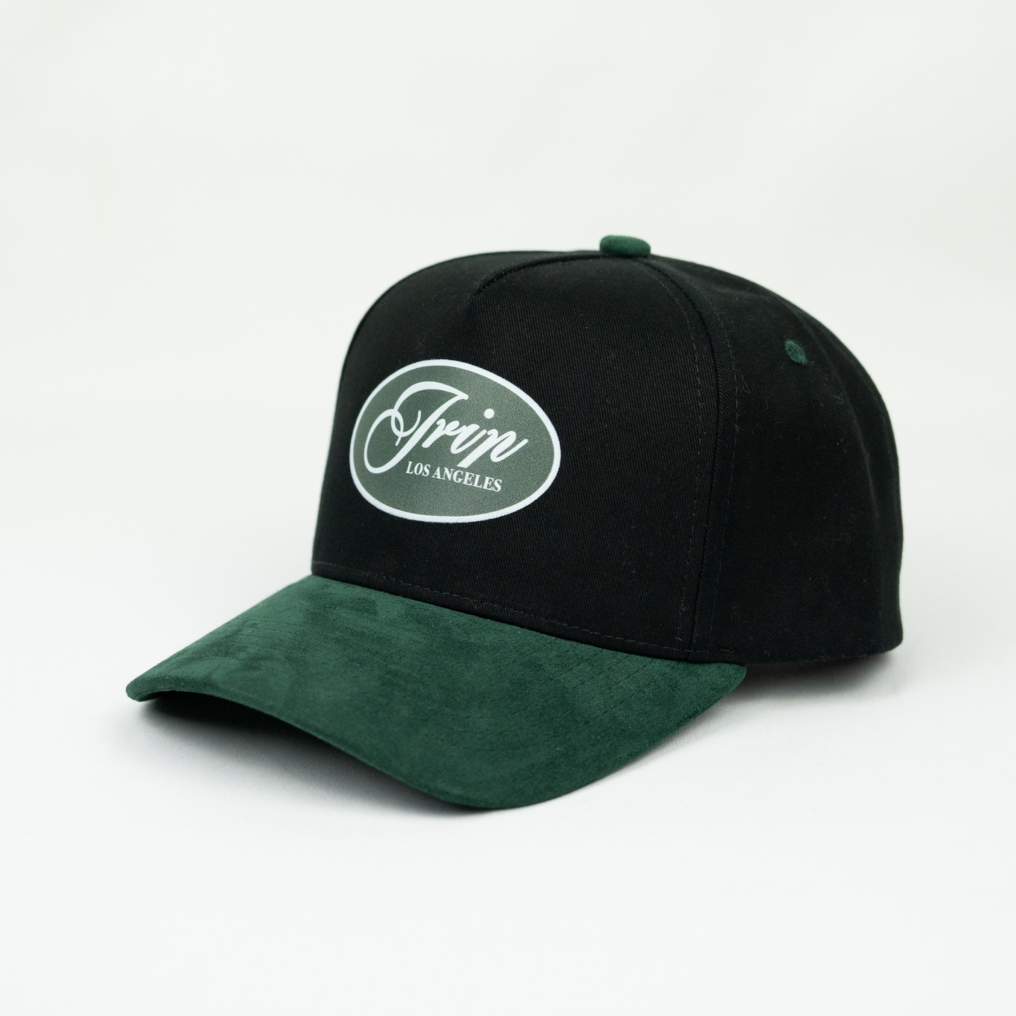 Ambition Club Snapback Hat (BLACK/GREEN SUEDE)