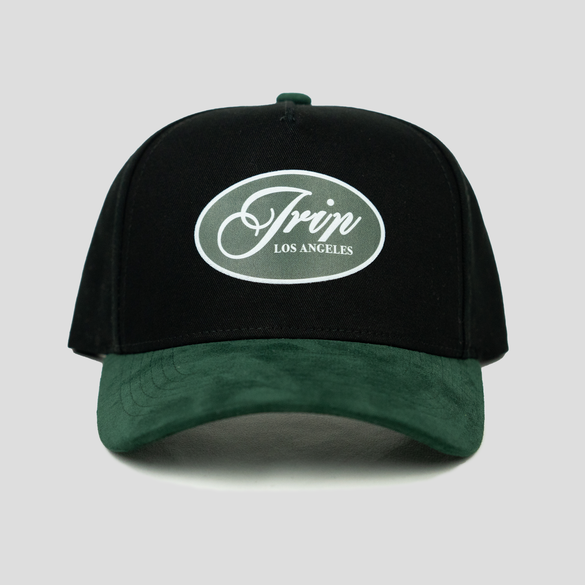 Ambition Club Snapback Hat (BLACK/GREEN SUEDE)