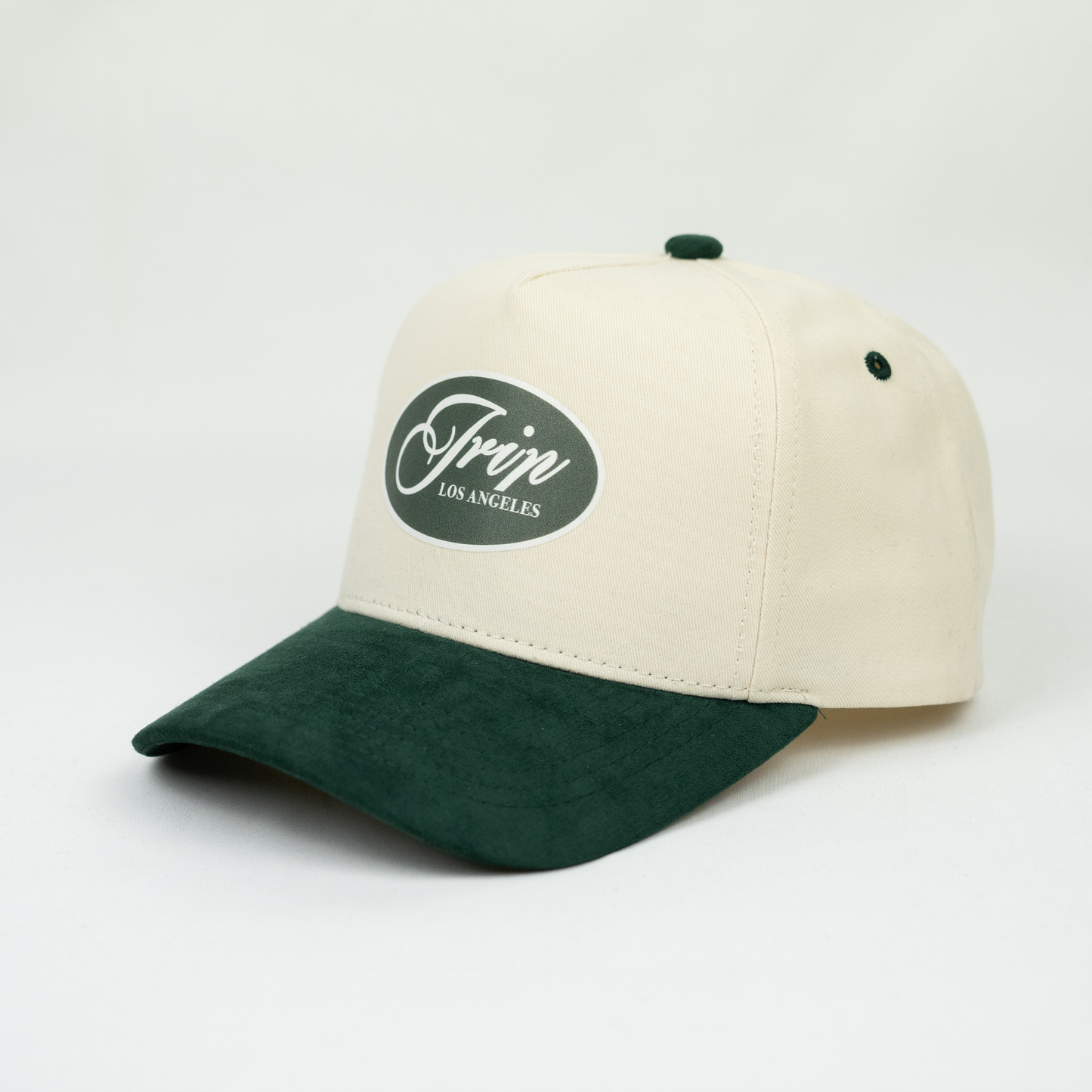 Ambition Club Snapback Hat (CREAM/GREEN SUEDE)