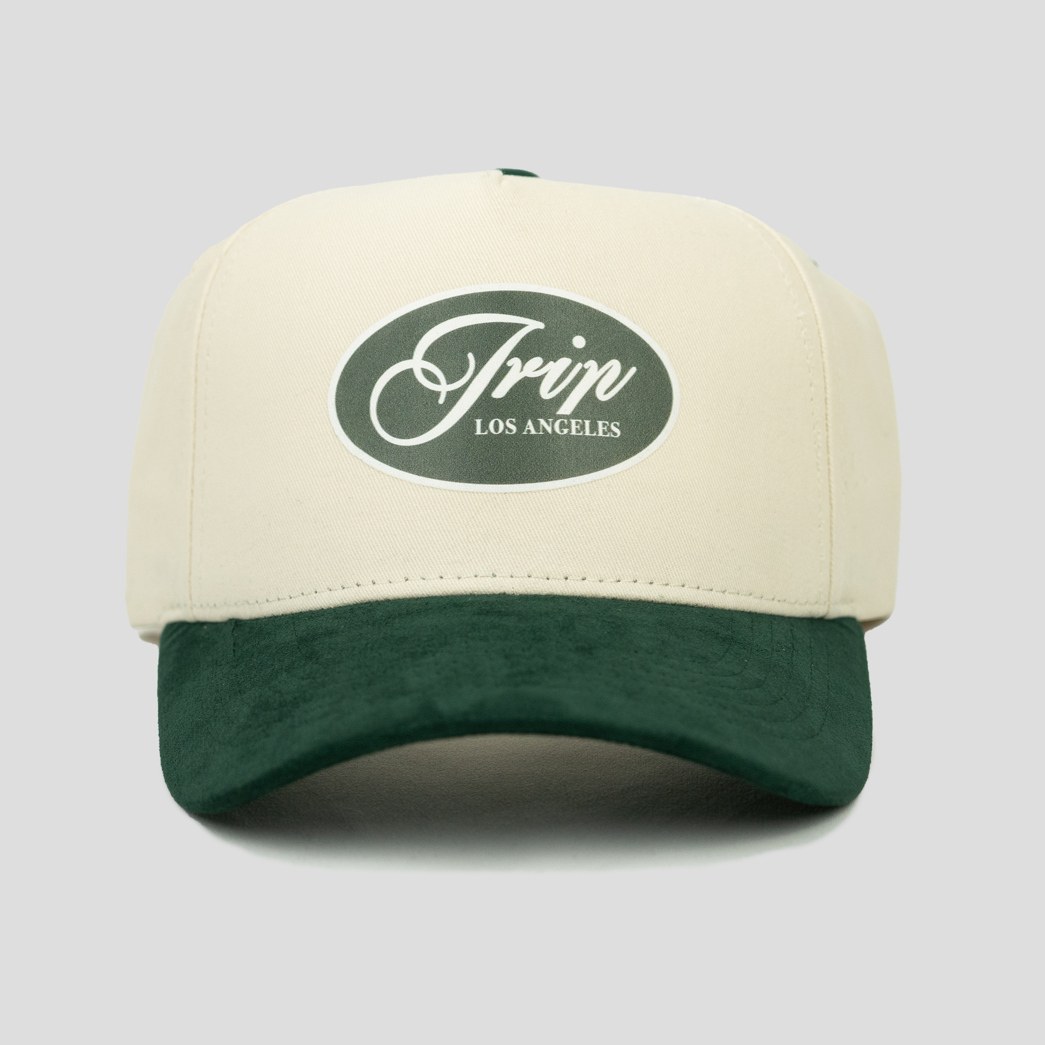 Ambition Club Snapback Hat (CREAM/GREEN SUEDE)