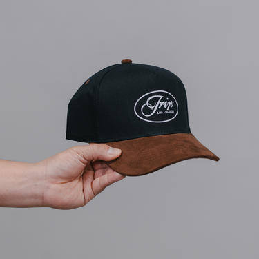 Ambition Club Snapback Hat (BLACK/BROWN SUEDE)