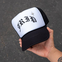 Jrip Bling Arch Trucker Hat (WHITE/BLACK)