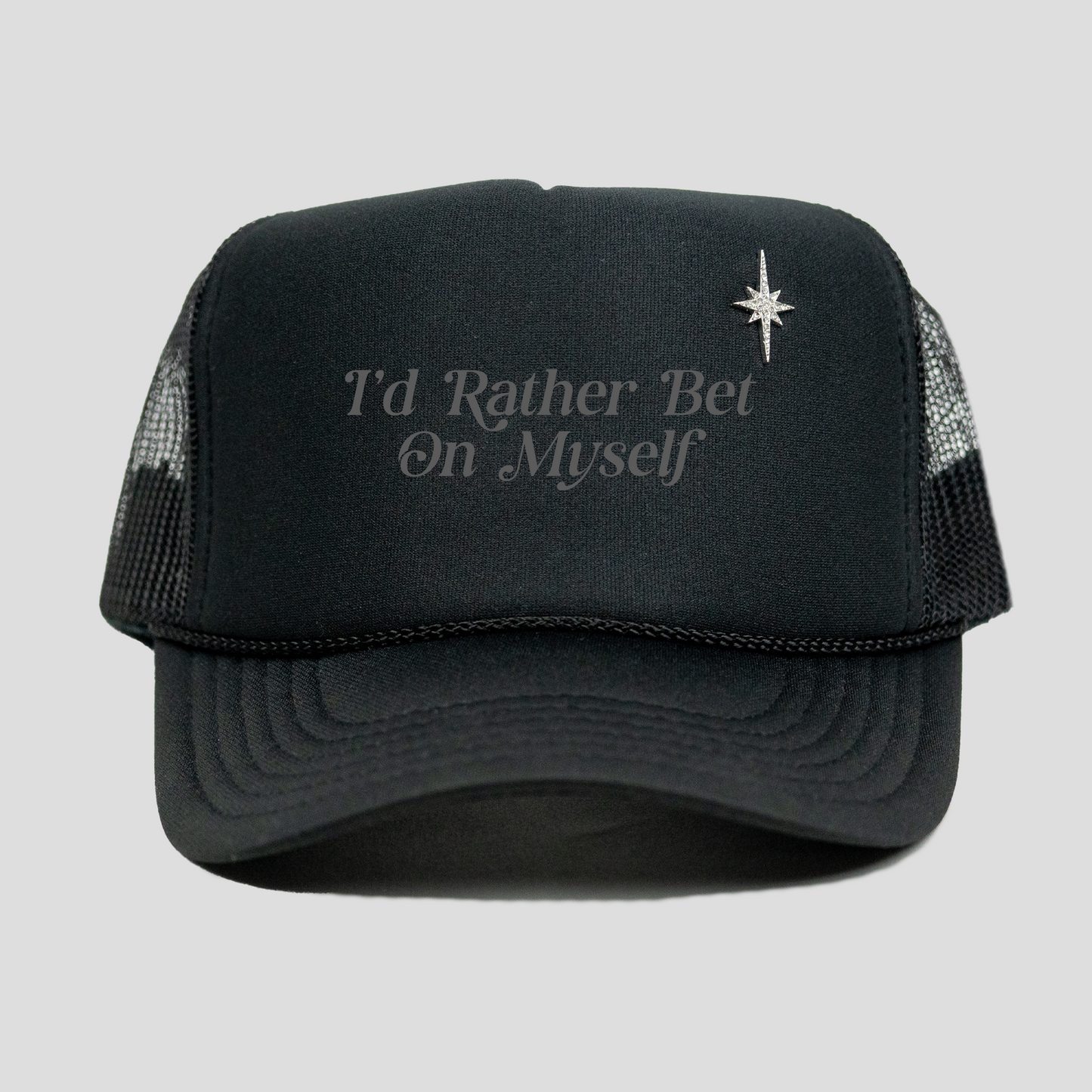 Bet On Myself Trucker Hat (BLACK/BLACK)