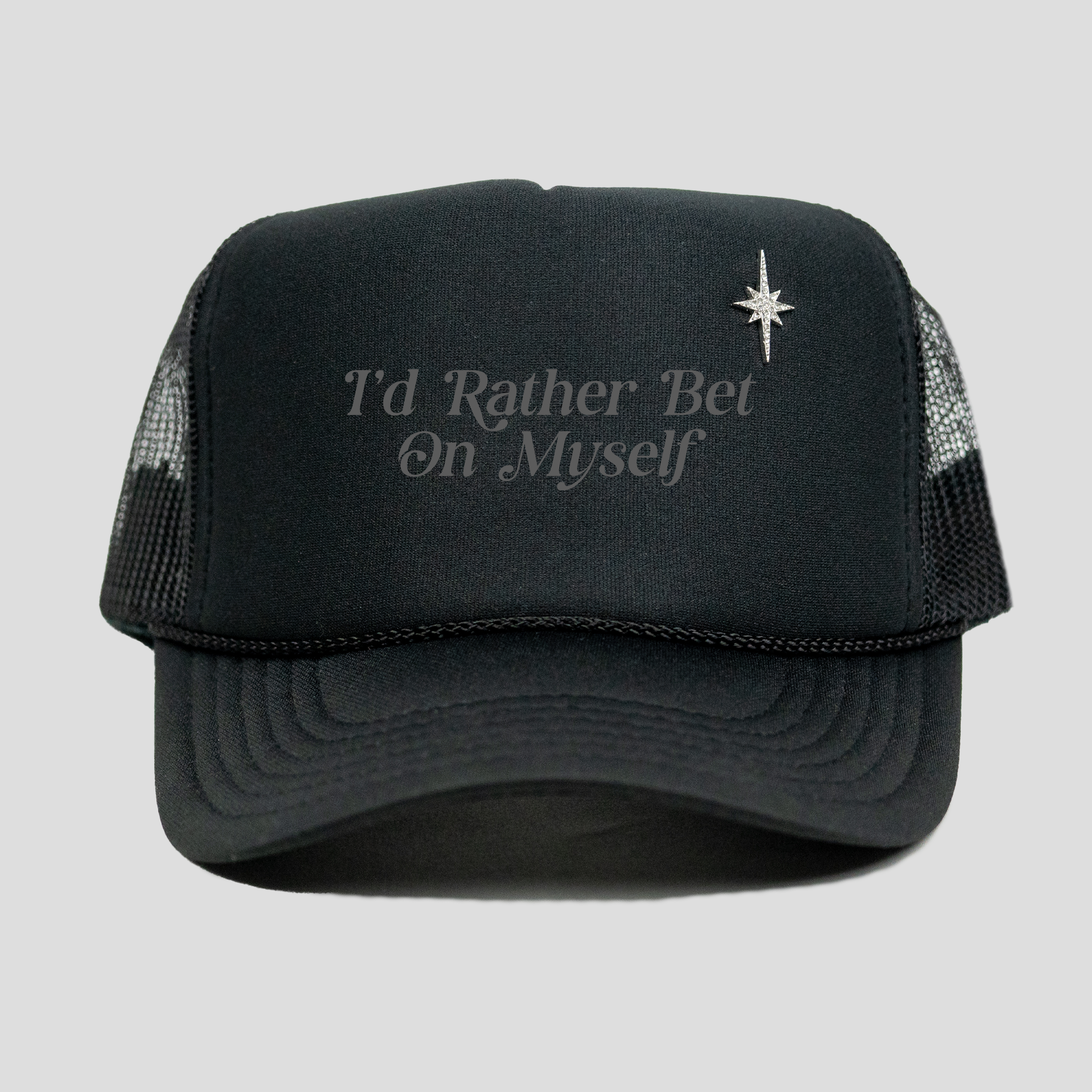 Bet On Myself Trucker Hat (BLACK/BLACK)