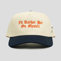 Bet On Myself V2 Snapback Hat (CREAM/NAVY BLUE)
