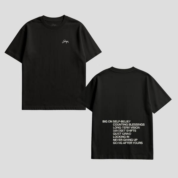 Big On Mindset Tee (BLACK) – JRIP LA
