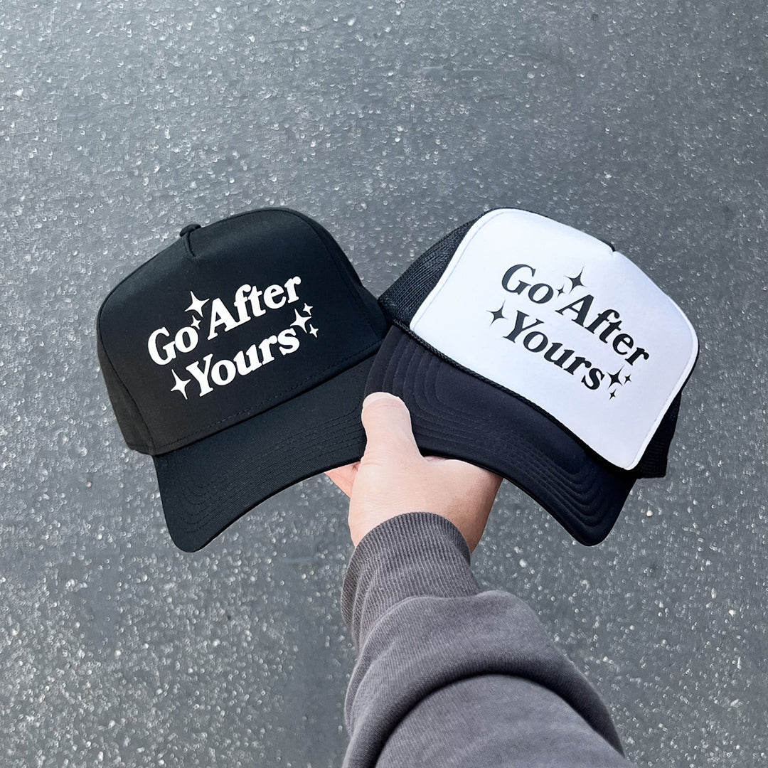 Go After Yours Trucker Hat (BLACK/WHITE)