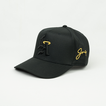 LA Halo Snapback Hat (BLACK/BLACK)