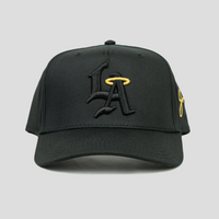 LA Halo Snapback Hat (BLACK/BLACK)