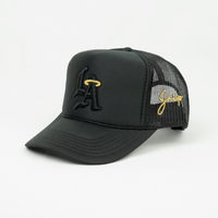 LA Halo Trucker Hat (BLACK/BLACK)
