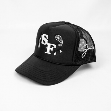 SF Paisley Trucker Hat (BLACK)