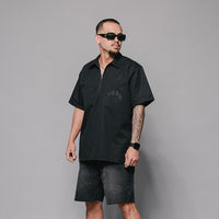 Dawg Quarter Zip Work Shirt (BLACK)