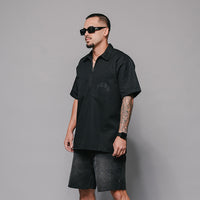 Dawg Quarter Zip Work Shirt (BLACK)