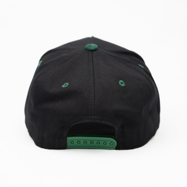 Jrip Island Snapback Hat (BLACK/GREEN SUEDE)