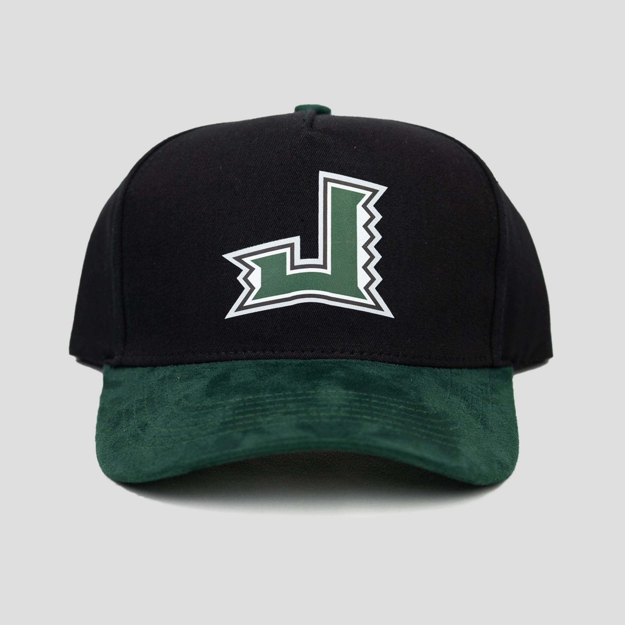 Jrip Island Snapback Hat (BLACK/GREEN SUEDE)