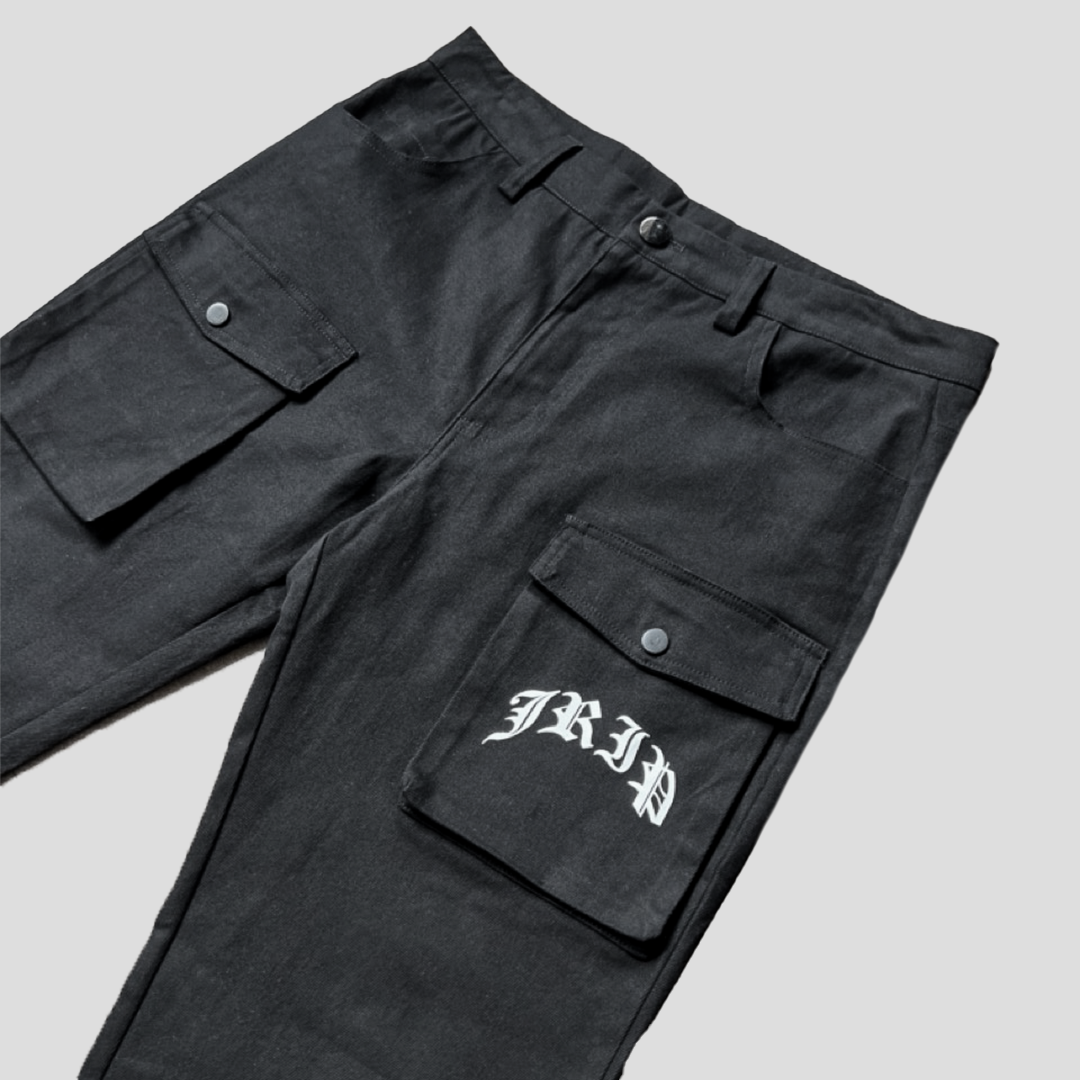 Jrip Button Snap Cargo Pants (BLACK)